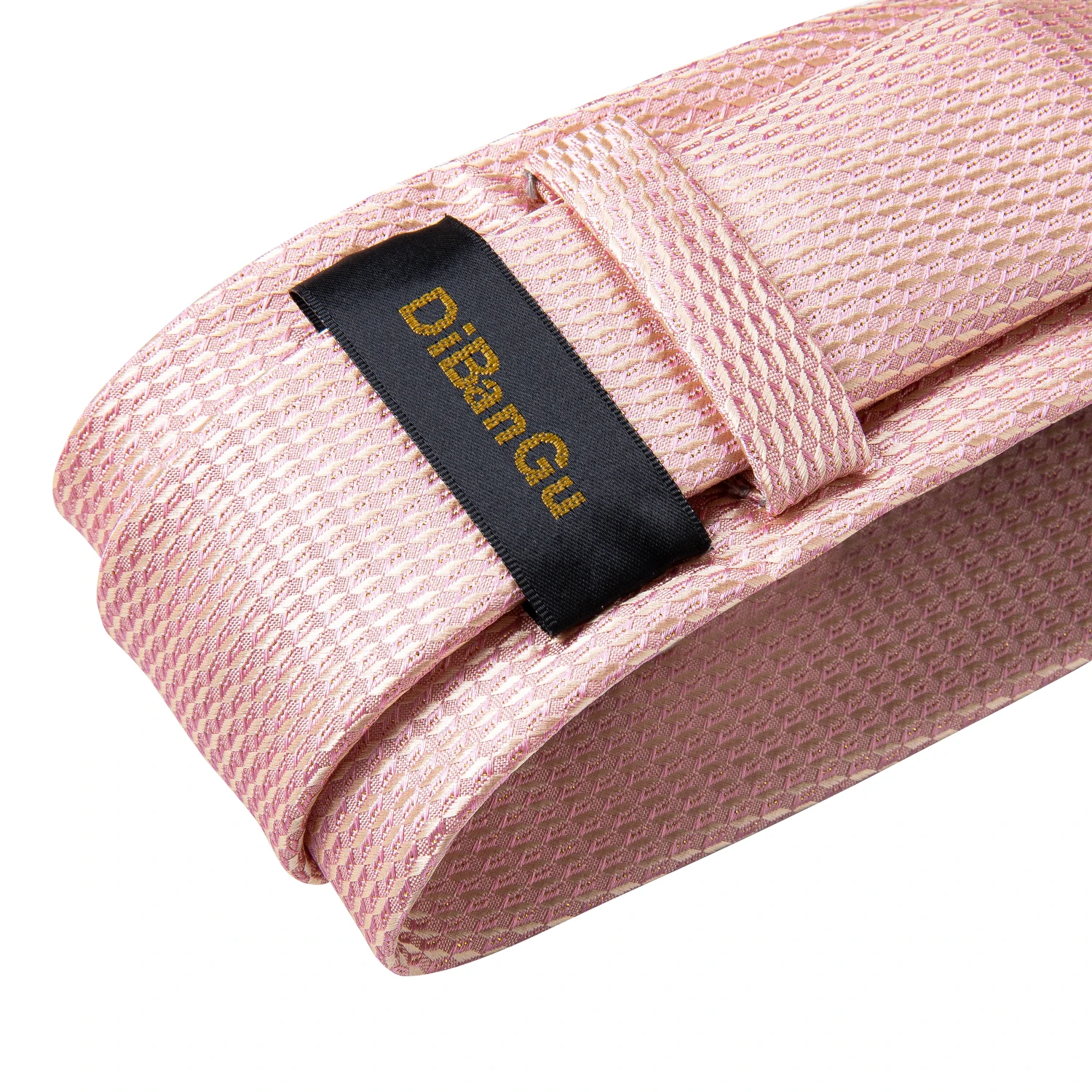 Men Tie Solid Pink Color Formal Wedding Necktie Silk Jacquard Woven Tie Handkerchief Cufflinks For Men Business Suit