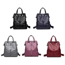 1 шт. женская сумка через плечо винтажная PU молния сплошной цвет для путешествий шоппинг-ОПК