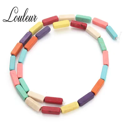 

29pcs/pack 0.4cm*0.4cm*1.3cm Colored Square Created Beads Loose Spacer Seed Beads DIY Stones For Jewelry Making F1326