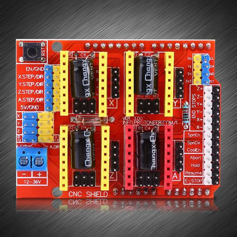 3D CNC щит доска для UNO R3+ 4 шт A4988 шаговый двигатель драйвер для Arduino 3d принтер