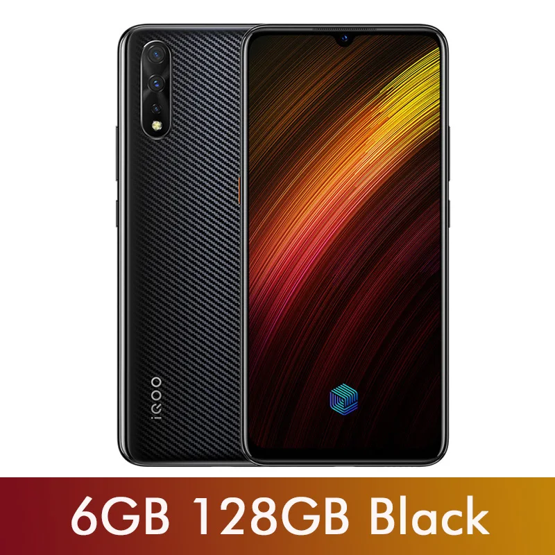 6GB 128GB Black VIVO iQOO Neo 855, смартфон, 6 ГБ, 64 ГБ, Восьмиядерный процессор Snapdragon 855, 4500 мА/ч, 33 Вт, зарядка, мобильный телефон на базе Android - Цвет: 6GB 128GB Black