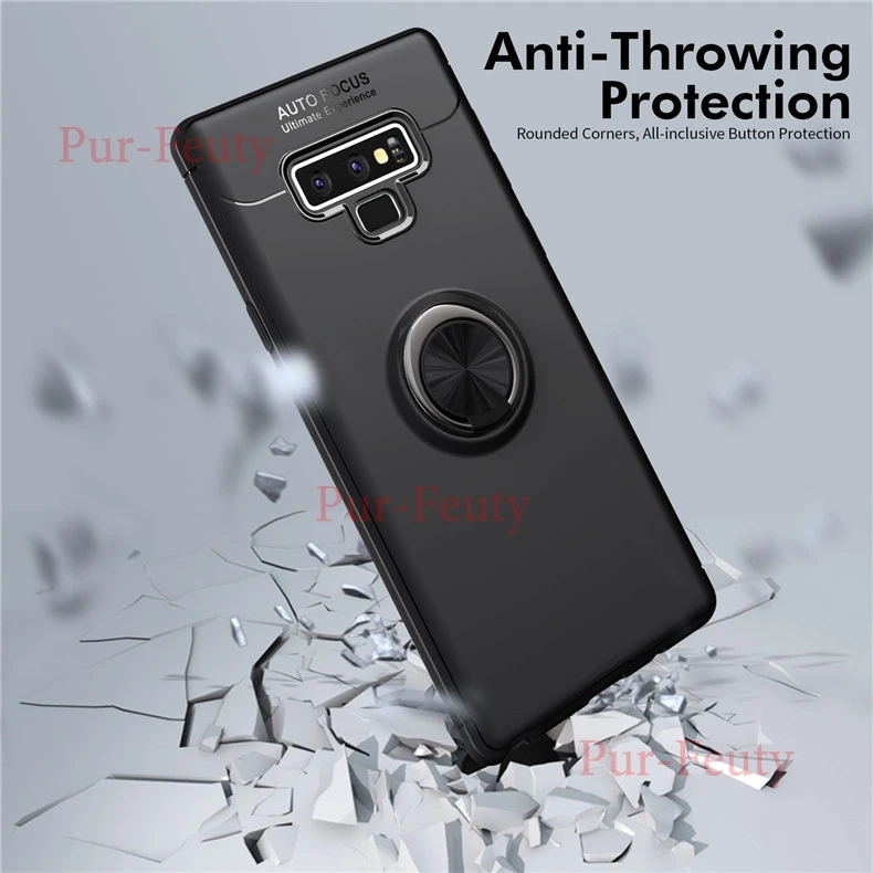 Чехол для samsung Galaxy Note 9, SM-N9600, N960U1, бизнес, с кольцом на палец, с магнитным держателем, задняя крышка для samsung Galaxy Note9