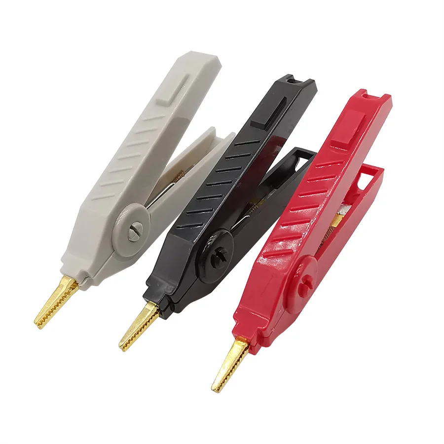Alligator Clip Copper Gold Plated Crocodile Clamps LCR Test Clip 1Pcs 90mm