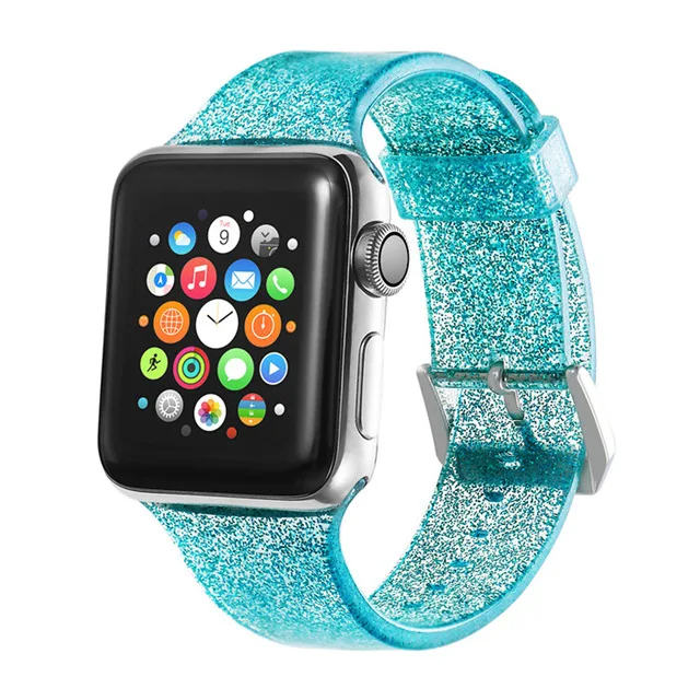green Ремешок для Apple Watch 38 мм 42 мм iWatch 5 ремешок 44 мм 40 мм спортивный силиконовый ремень браслет Apple watch 5 4 3 2 Аксессуары для ремешка - Цвет ремешка: green