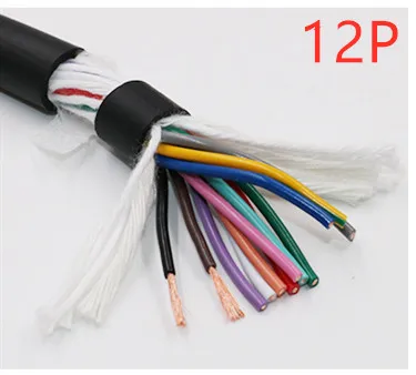 12C 18AWG 100M 22AWG/20AWG/18AWG 10/12/14/16 core Транспортировочная лента кабель 5 м гибкий провод с ПВХ-изоляцией TRVV устойчивость к изгибу коррозионно-стойкие медный провод - Цвет: 12C 18AWG 100M