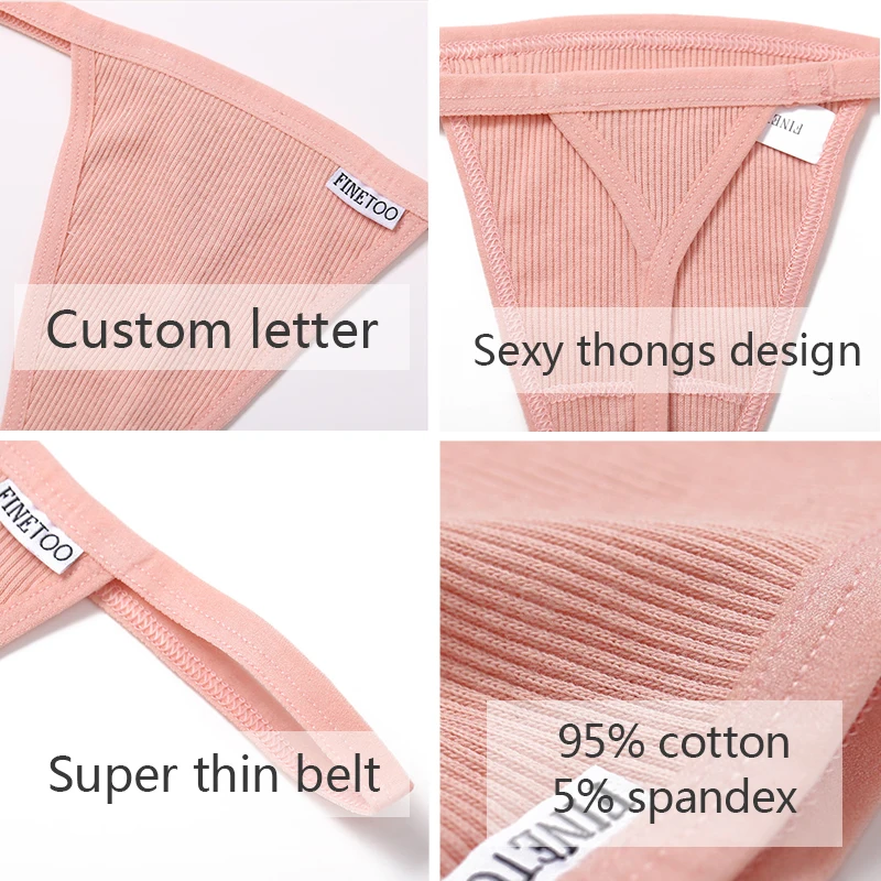 Finetoo Algodão Tangas 3 Pçs/set Sexy Baixo-rise T-back Underwear M-xl  Feamle G-string Calcinha Confortável Lingerie 10 Cores - Calcinha -  AliExpress