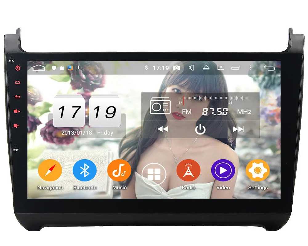 Klyde 10," ips 4G Android 9,0 Восьмиядерный 4 Гб ОЗУ 64 Гб ПЗУ DSP BT автомобильный DVD мультимедийный плеер стерео для Volkswagen Polo 2008