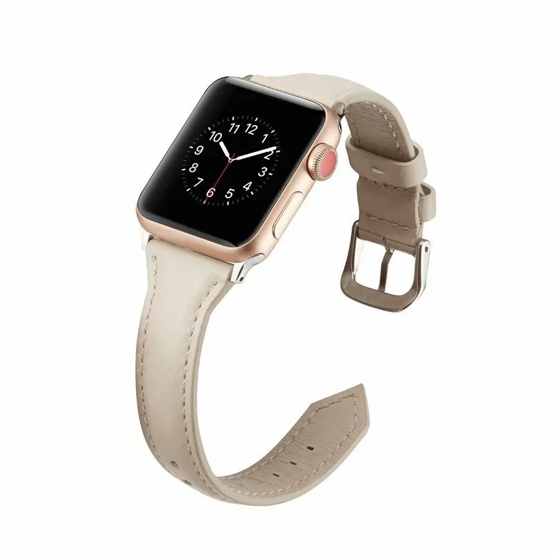 Кожаный ремешок для apple watch 44 мм серия 5 4 3 2 1 ремешок для iwatch 38 мм 42 мм браслет умные аксессуары замена запястья