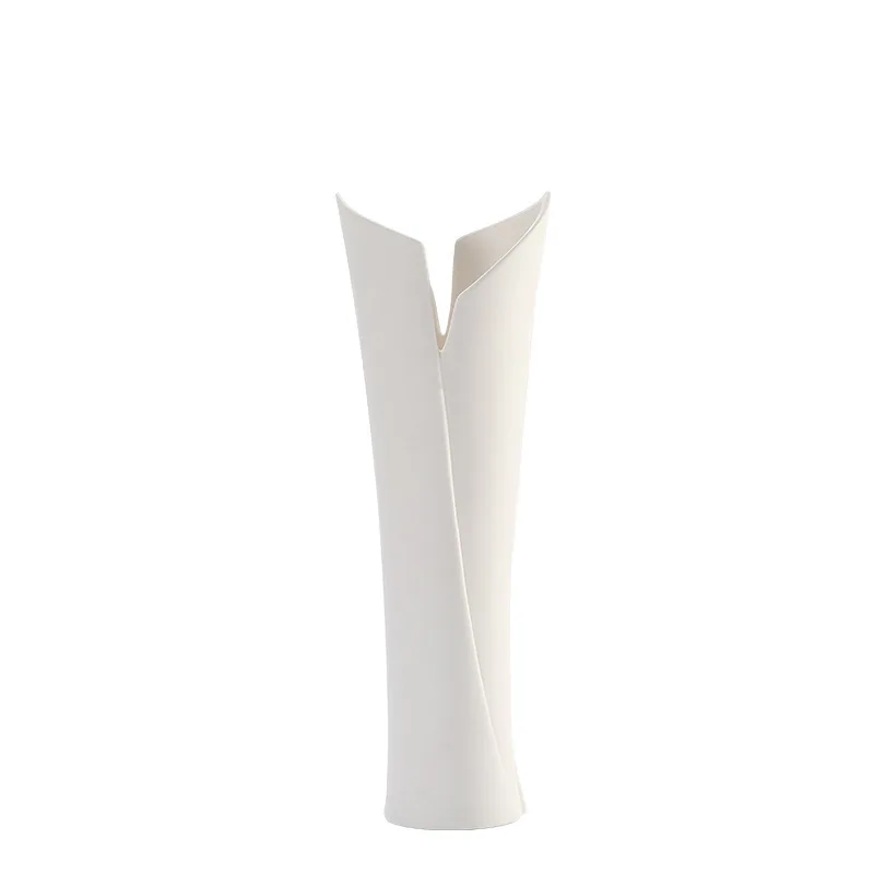 Nordic Simple Starry Dried Flowers with Vases Creative Living Room White Porcelain Flower Table Hydroponic Ceramic Vase
