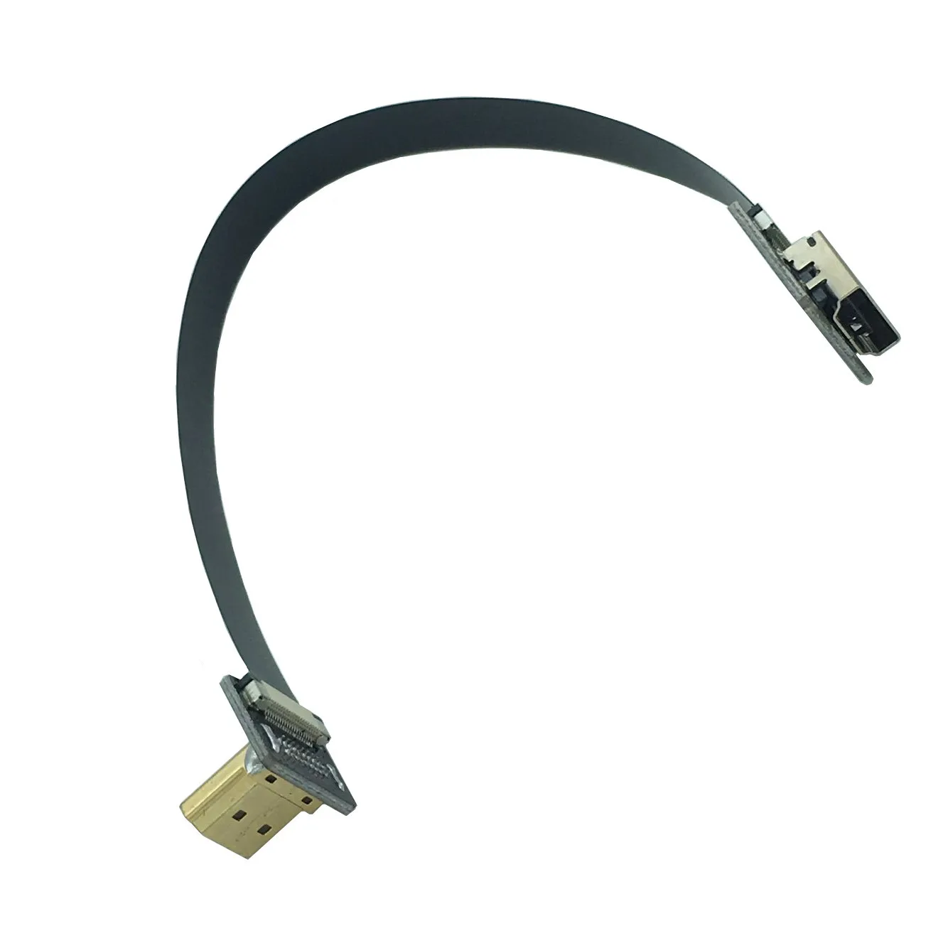 Fpv Hdmi-compatível Cabo de Extensão Plana 20pin Plug Connector Macho para Fêmea 90 Graus up Angular Fita Fpc Pitch - Imagem 4