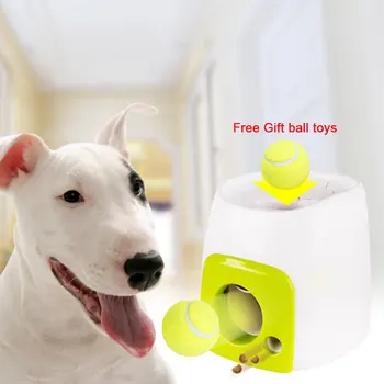 

2 In 1 Pet Dog Interactive Ball Toys Canine Baseball Reward Machine Tennis Toys Treats Awards Toy For Dogs