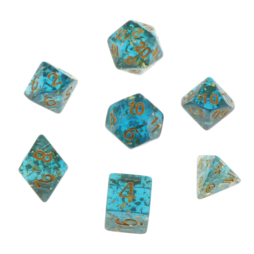 Pack of 7 Polyhedral Dices Table Board Games Party KTV for Dungeon & Dragons DND Dice Set Party Game Dices Hobby & Collectibles