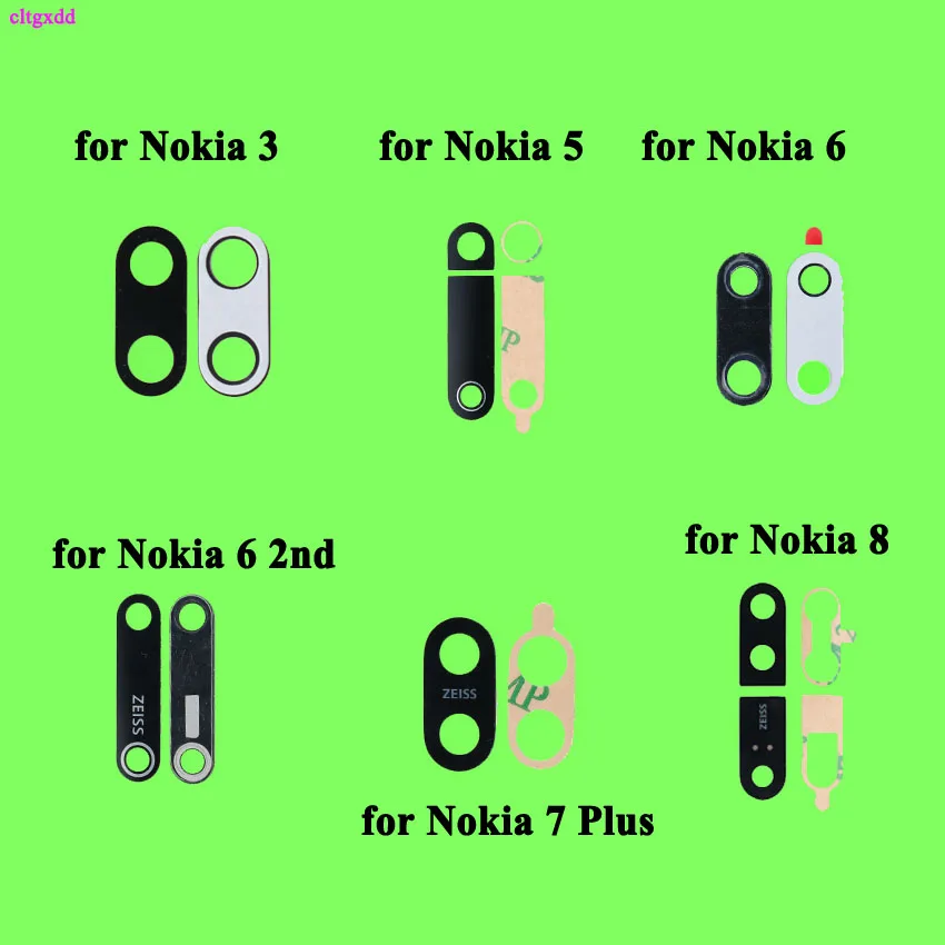 Cltgxdd 1 шт. для Nokia 3 5 6 2nd 7Plus 8 задняя камера стеклянная крышка объектива с Ahesive