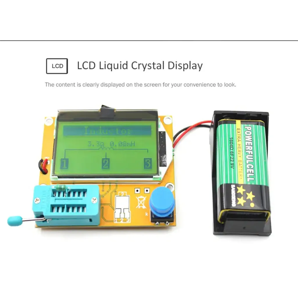 LCR T4 DIY Собранный Многофункциональный Графический Транзистор тестер набор AUG30
