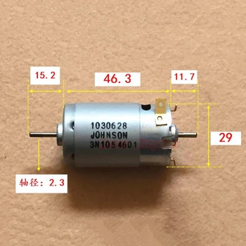 

JOHNSON 1030628 Mini 395 DC Motor 12V 18V 11700RPM High Speed Large Torque Double Dual Shaft DIY Toy Car Model
