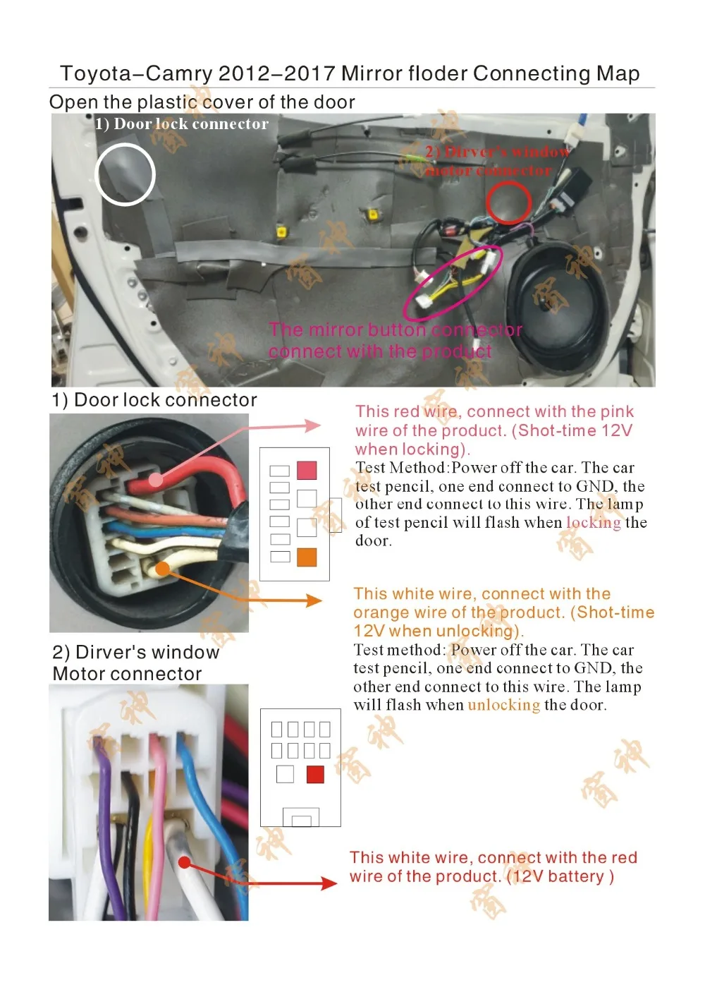 TOYOTA-凯美瑞12-17后视折叠