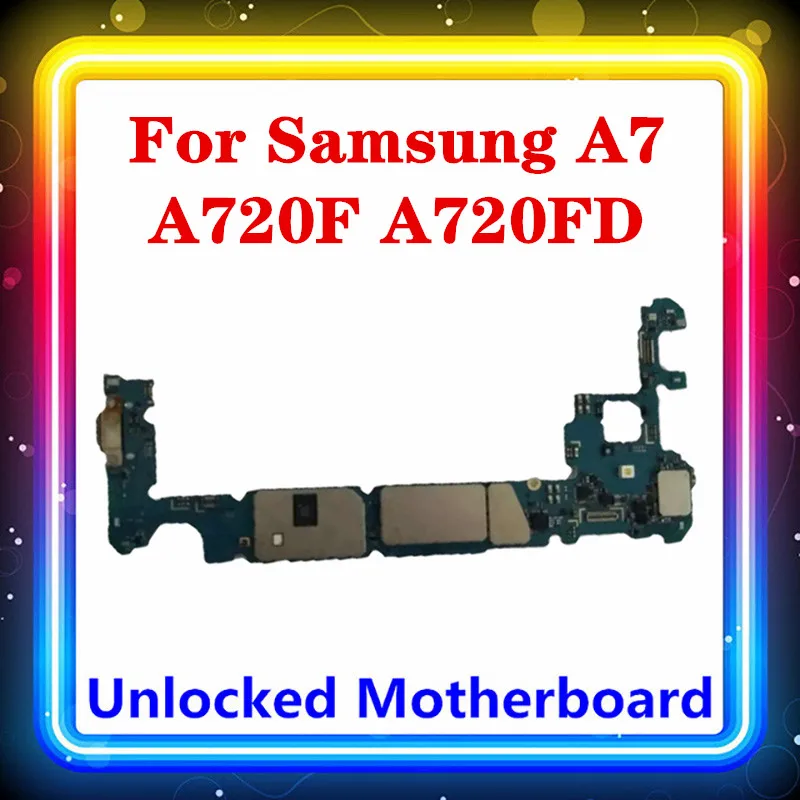 Для Samsung Galaxy A7 A720F материнская плата с полными ЧИПАМИ одна/две SIM A720FD Android OS