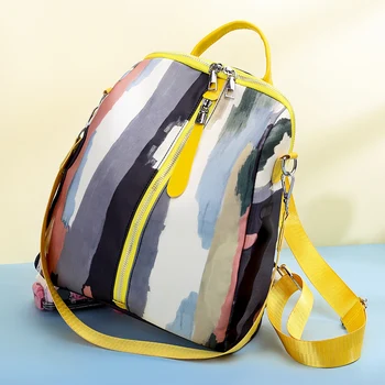 

Anti-theft backpack female 2020 new wave wild one shoulder messenger dual-use female bag fashion color backpack female Women