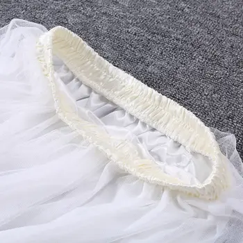 

80CM Womens High Waist Three Layer Sheer Mesh Pleated Tulle Midi Long Tutu Skirt Sweet Solid Candy Color Drape Swing Loose Dress