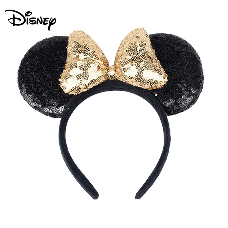 Disney high quality Mickey headband Minnie stereo sequins bow Mouse play self-timer Meng | Мать и ребенок