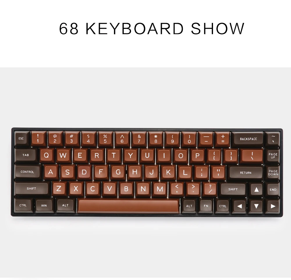 MAXKEY chocolate SA keycaps ABS Double shot 134 клавиш для механической клавиатуры mx