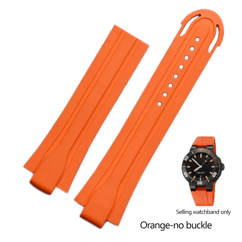 thumbnail image 1 of Correa de reloj impermeable de goma convexa de alta calidad de 24 mm x 12 mm para hombre Oris 7730 7740 Correa de silicona Cierre plegable de acero inoxidable, 1 of 5
