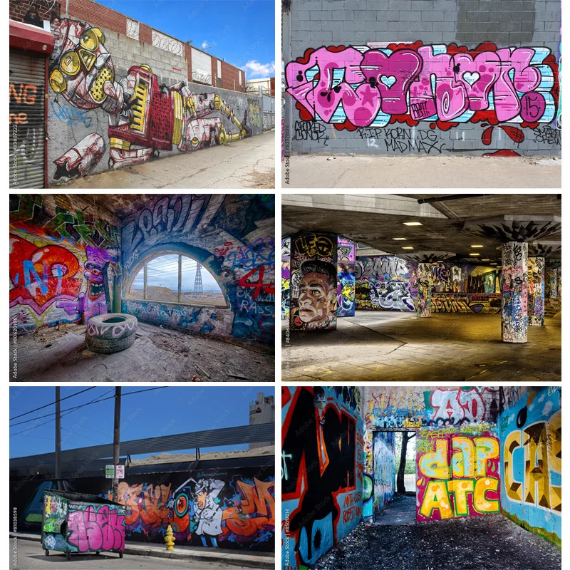 

SHUOZHIKE Art Fabric Graffiti Photography Backdrops Studio Props Vintage Brick Wall Photo Photography Background 211218OCK-02