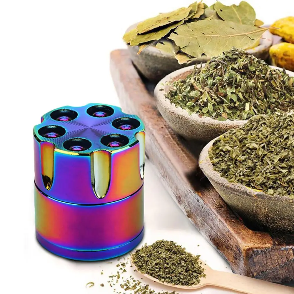 

3 Layers 30mm Rainbow Zinc Alloy Mini Portable Herb Crusher Handy Grinder