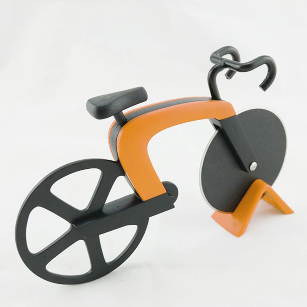 Best Bicycle Bike Mode Stainless Steel Gift Pizza Wheel Cutter Useful Non Stick Pizza Chopper Slicer Creative Kitchen Tools