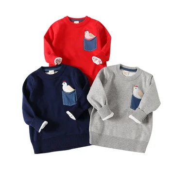 

Bird Pattern Baby Boy Sweater Knitted Cotton Outfit Kids O-Neck Coat Long Sleeve Spring Winter Warm Pullover Soft and Comfort