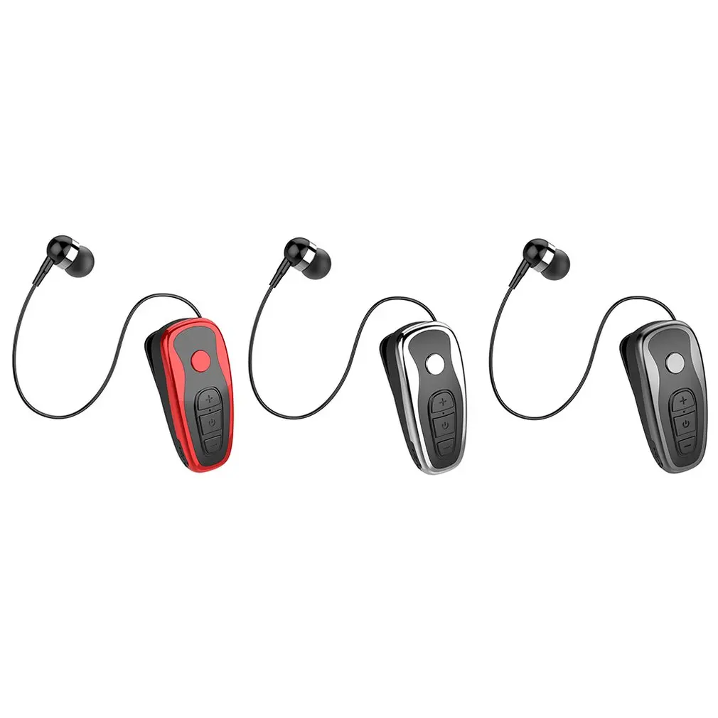 Wireless BT Headset With Vibration Voice Report Long Standby Mini Earphone With Microphone Music Stereo Headset