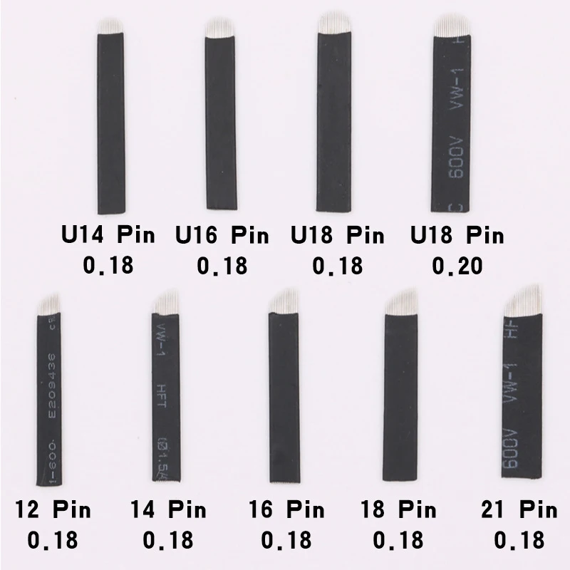 200 pçs microblading agulhas 0.16mm nano lamina