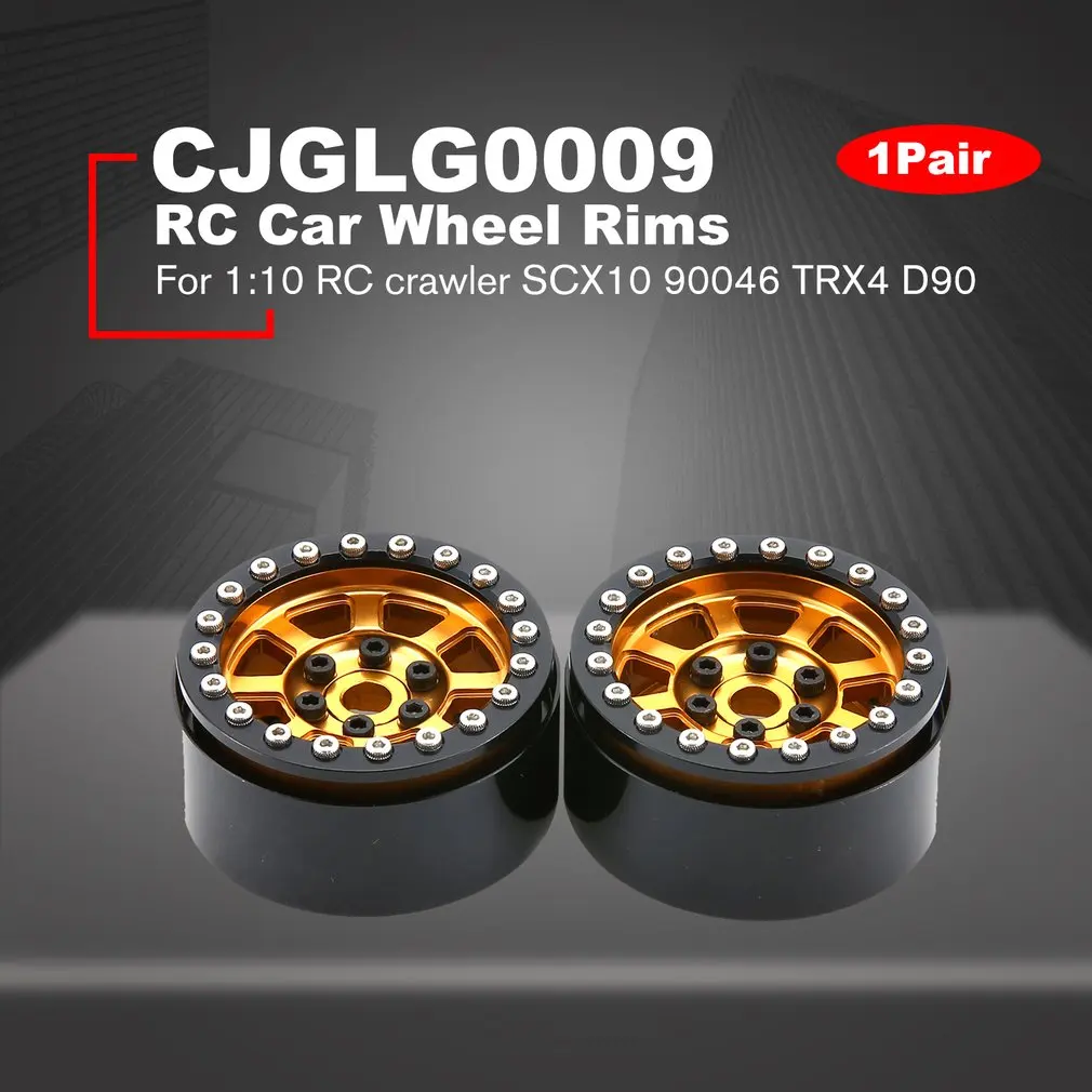 1 пара/2 пары сплав 1,9 ЧПУ Beadlock колеса диски для 1/10 RC Гусеничный осевой SCX10 SCX10 II 90046 Traxxas TRX4 D90 CJGLG0009