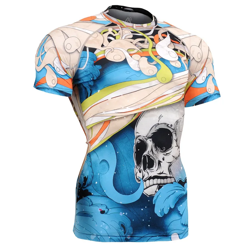 

3D skulls t-shirt men's clown 3D full print fashion T-shirt summer short sleeve top s-4xl