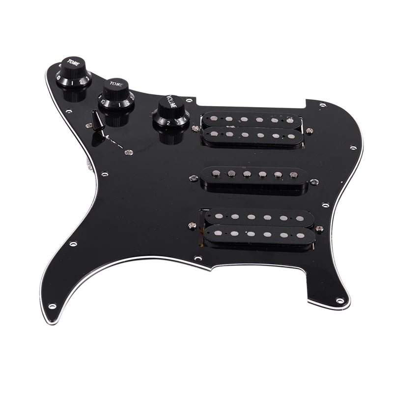 Горячая загрузка Prewired электрогитары Pickguard 11 Hole Hsh звукосниматели Предварительно проводной однокатушный хамбакер магнит звукосниматели