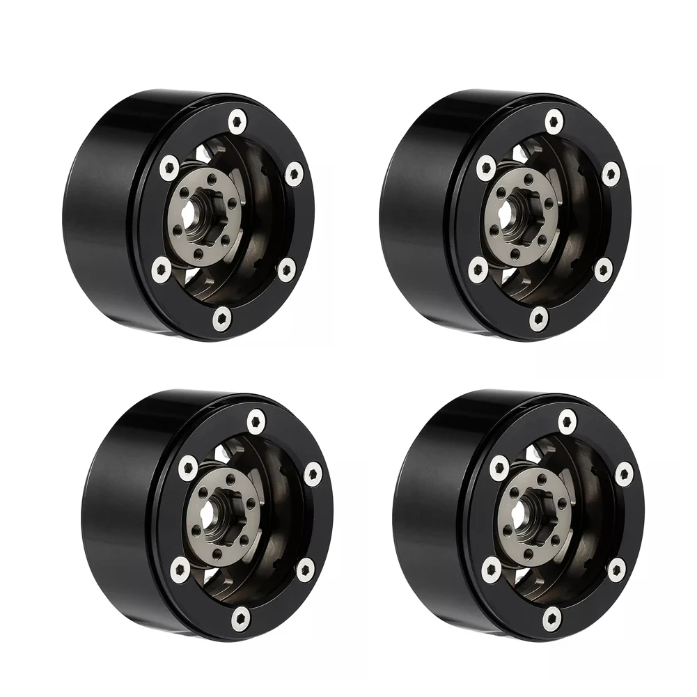 

4Pcs Accessories For 1/10 RC Car Racing Hub Tires Wheel Rim Replacement Crawler Durable Model Alloy Beadlock On Road Toys