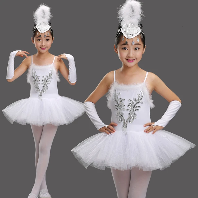 Disfraz de Ballet profesional para niña, vestido de bailarina, ropa de  baile, Lago de los cisnes blancos - AliExpress