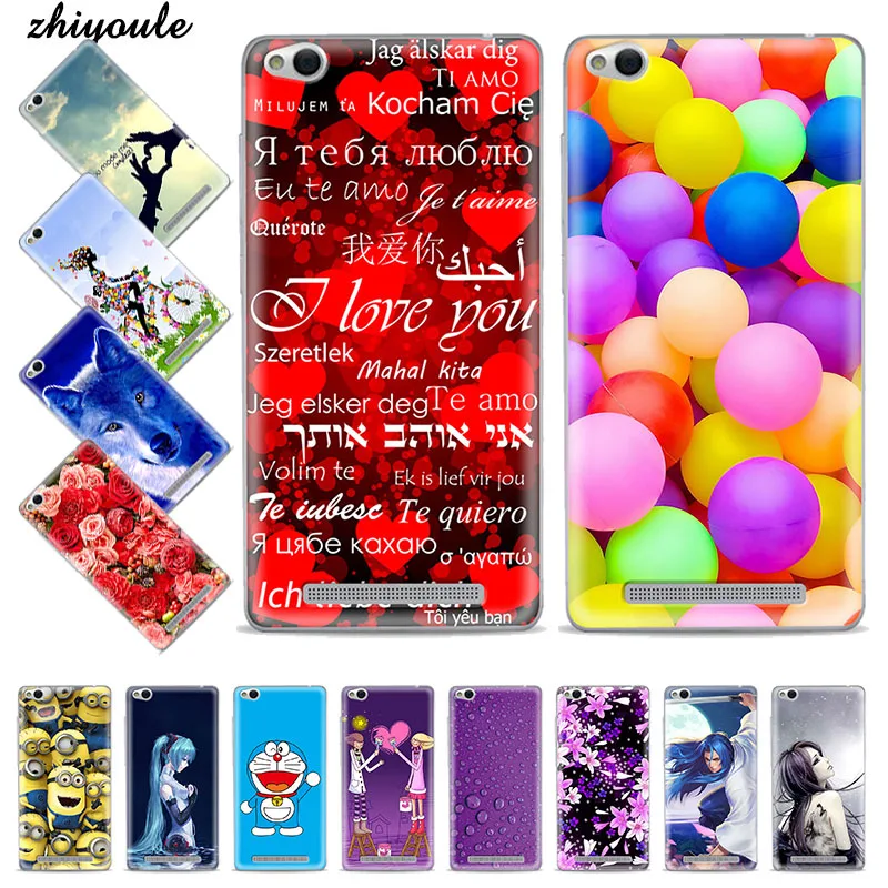 

Soft Silicon Case For Xiaomi Redmi 3 Colorful Print Cover Back For Xiaomi Redmi 3 Case TPU 5.0" For Redmi3 Phone