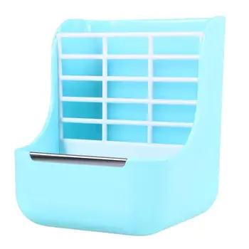 

2 Pcs Rabbit Feeder Hanging 2-In-1 Rabbit Food Bowl Hay Food Bin Feeder Guinea Pig Hay Feeder Small Animal Supplies (Sky-Blue)