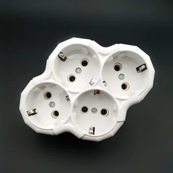 

European Standard Power Conversion Plug German Standard Converter Expansion Socket 1 to 4 Power Converter Adapter Socket