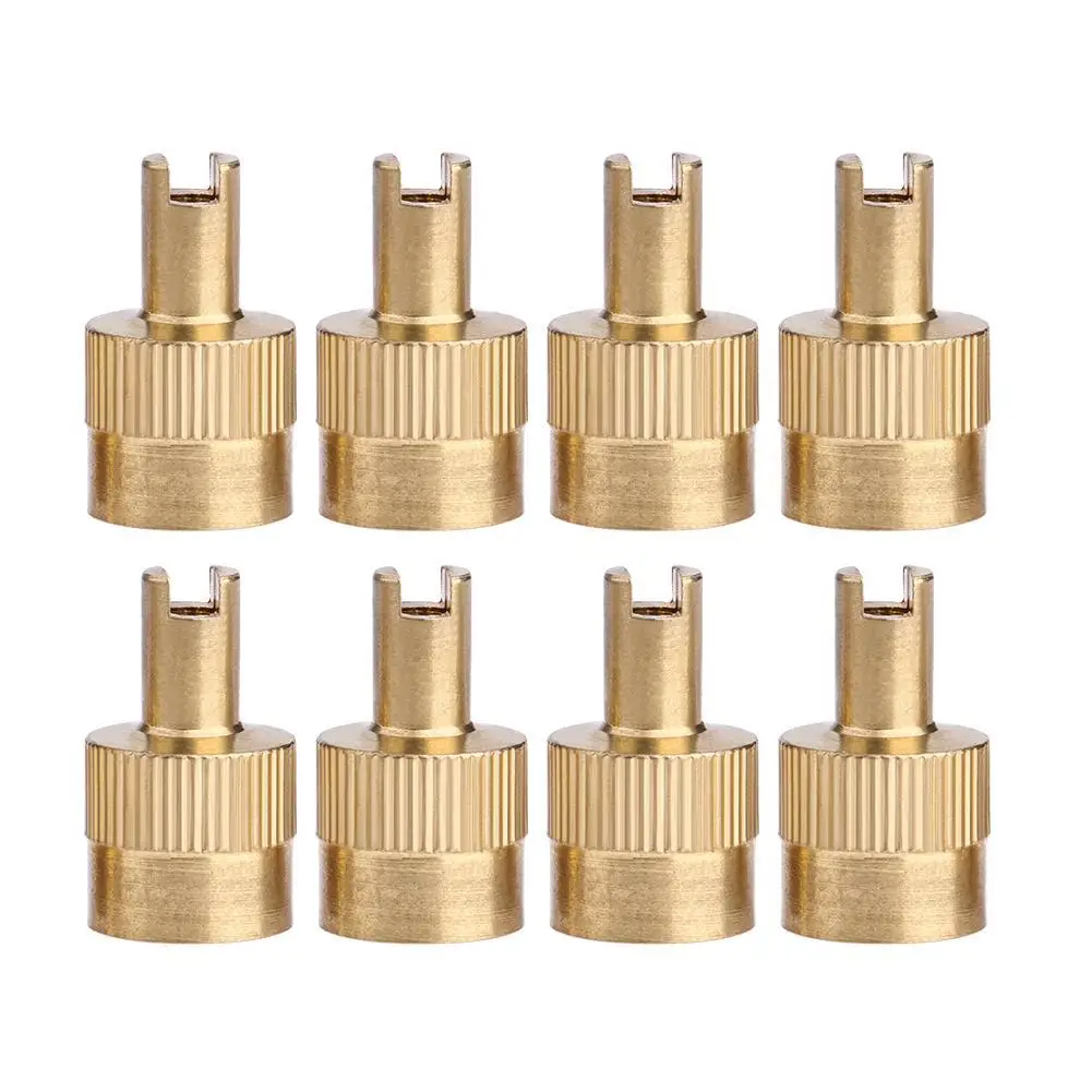 8pcs Slotted Head Valve Stem Caps Removing Tool Motorcycle Auto Car Tire Wheel N 