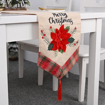 

Party Dinner Non-slip Table Runner Christmas Table Decoration Table Flag Table Mat Tablecloth XMAS Party Supplies