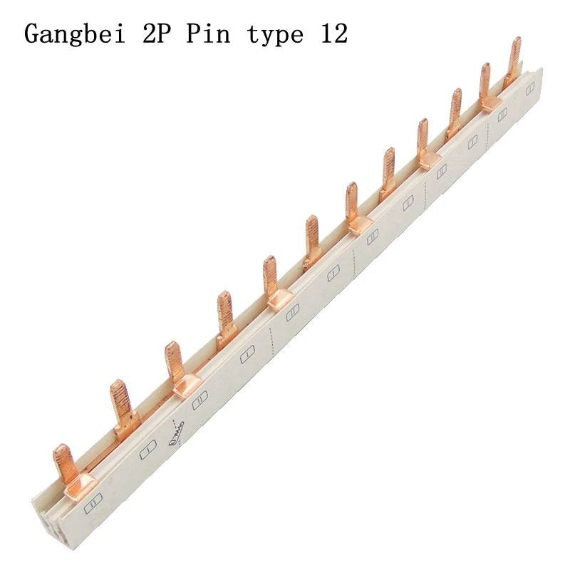 12-Way Pin Type MCB Busbar - Copper Circuit Breaker Connector For Distribution Boxes