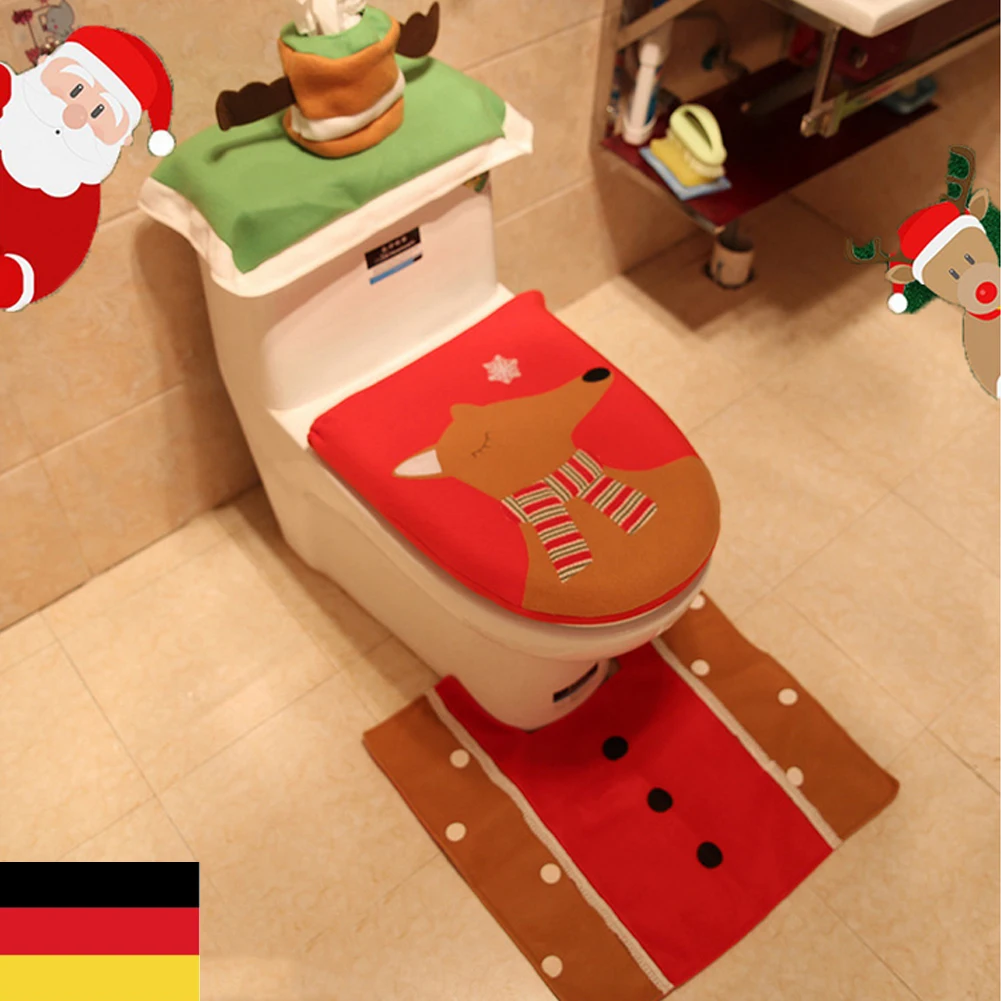 Weihnachtsmann Badezimmer набор, матовый, WC Weihnachtsdeko DE