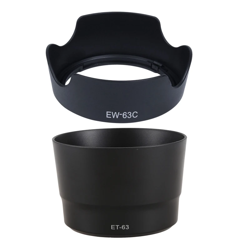 2 шт. бленда объектива камеры бленда объектива для Canon EF-S: 1 шт. EW-63C EW63C 18-55 мм F/3,5-5,6 IS STM бленда объектива и 1 шт. ET-63 55-250 мм