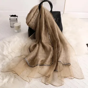 

Luxury brand Autumn and winter women Fashion Embroidery print scarf lady new style Popular silk headcloth beach Sunscreen shawl