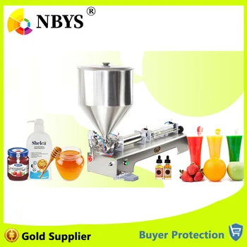 

300ml Lotion Shampoo Cream Filler Honey Sauce Paste Peanut Butter Filling Machine Pneumatic Semi Auto Single Head Piston