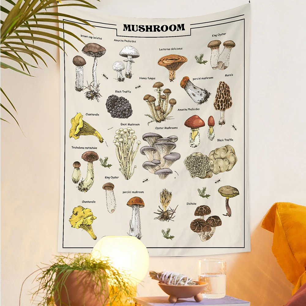 

SepYue Witchcraft Mushroom Tapestry Wall Hanging Room Decor Bedroom Boho Home Decoration Hippie Tapisserie Psychedelic Blanket