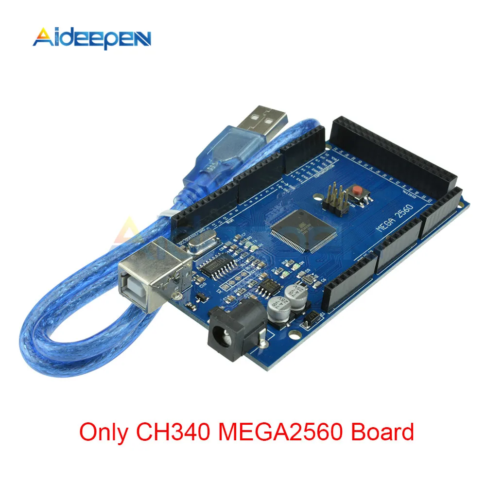 CH340 MEGA2560 MEGA2560 R3 плата управления ATMEGA2560-16AU ATMEGA16U2 5 в 16 МГц модуль для Arduino с USB кабель с Чехол - Цвет: CH340 MEGA2560