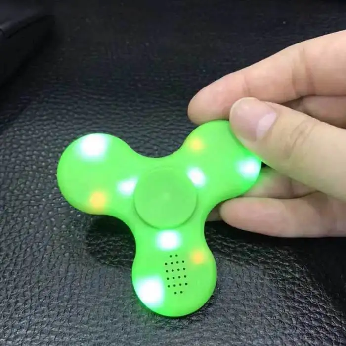 Модный Bluetooth динамик ручной Спиннер светодиодный светильник АБС-пластиковый перезаряжаемый снимающий стресс ручной палец музыка Гироскопический на кончик пальца игрушки H